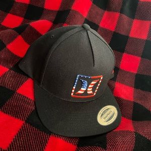 Hurley SnapBack hat red white and blue logo